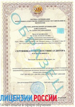 Образец сертификата соответствия аудитора №ST.RU.EXP.00005397-3 Новониколаевский Сертификат ISO/TS 16949
